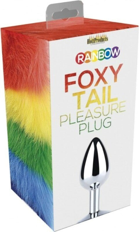 Rainbow Foxy Tail Butt Plug - Butt Plugs