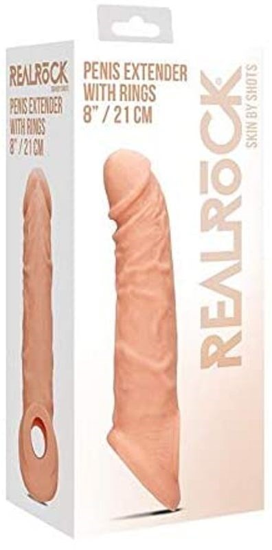 RealRock 8 inch Penis Extender with Rings - Pumps, Extenders and Sleeves