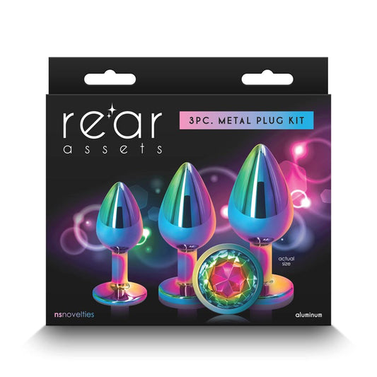 Shine Bright with Rear Assets Trainer Kit - Multicolour Rainbow Gem Edition - Butt Plugs