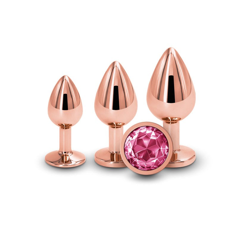 Rear Assets Trainer Kit- Rose Gold Pink Gem - - Butt Plugs