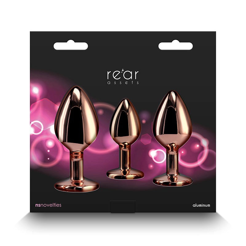 Rear Assets Trainer Kit- Rose Gold Pink Heart - - Butt Plugs