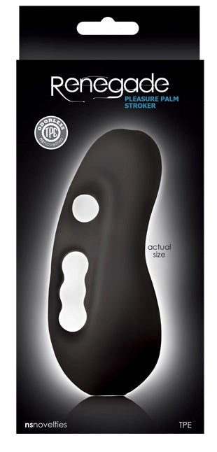 Renegade Pleasure Palm Stroker Black - - Masturbators and Strokers