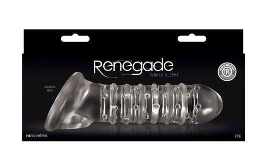 Renegade Ribbed Extension Clear - Pumps, Extenders and Sleeves