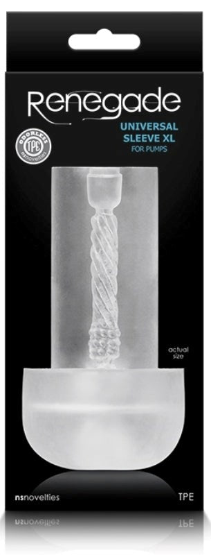 Renegade Universal Sleeve XL Extra Long Clear - - Pumps, Extenders and Sleeves