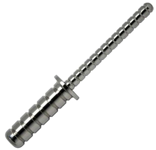 Ribbed Steel Sex Probe - Anal Dildos