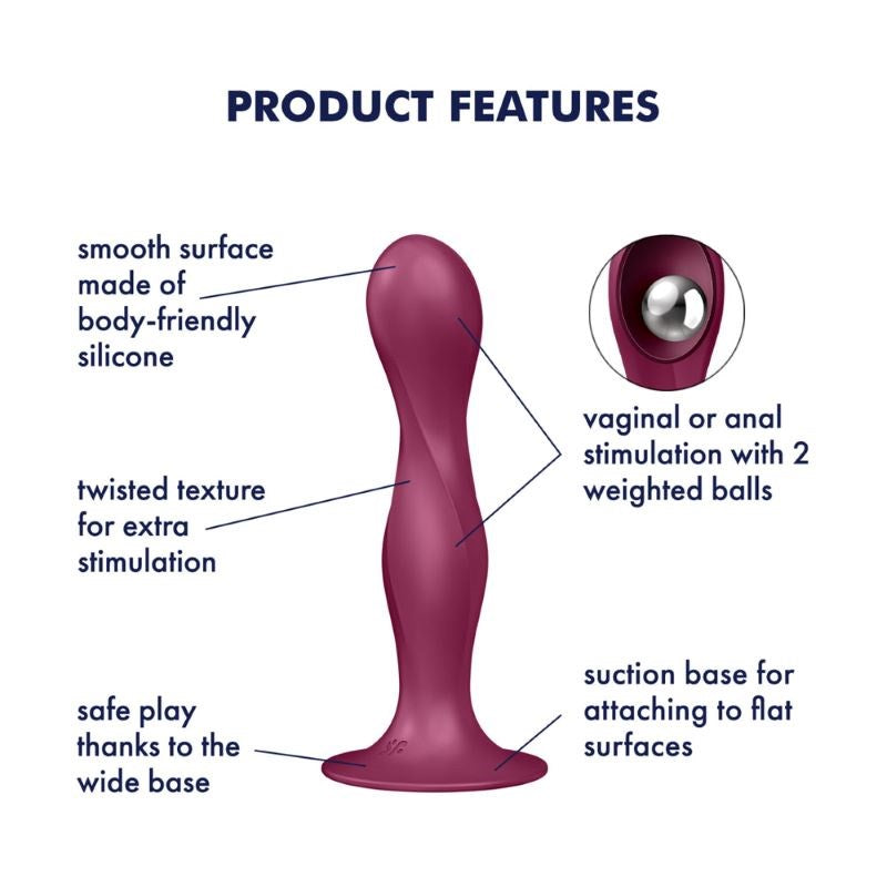 Satisfyer Double Ball-R - Red - - Butt Plugs