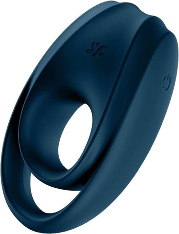 Satisfyer Incredible Duo 12 Functions Vibrating Cock Ring Deep Blue - Vibrating Cock Rings