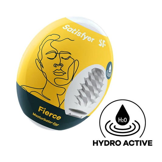 Satisfyer Fierce Travel Friendly Male Masturbator Egg - Masturbators and Strokers