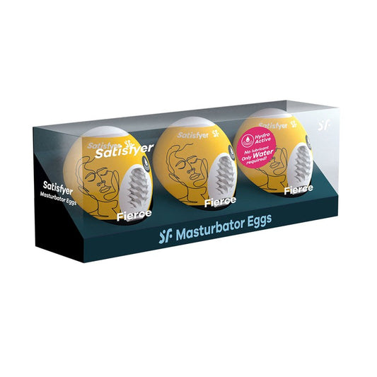 Satisfyer Fierce 3 Pack Male Masturbator Eggs - Masturbators and Strokers