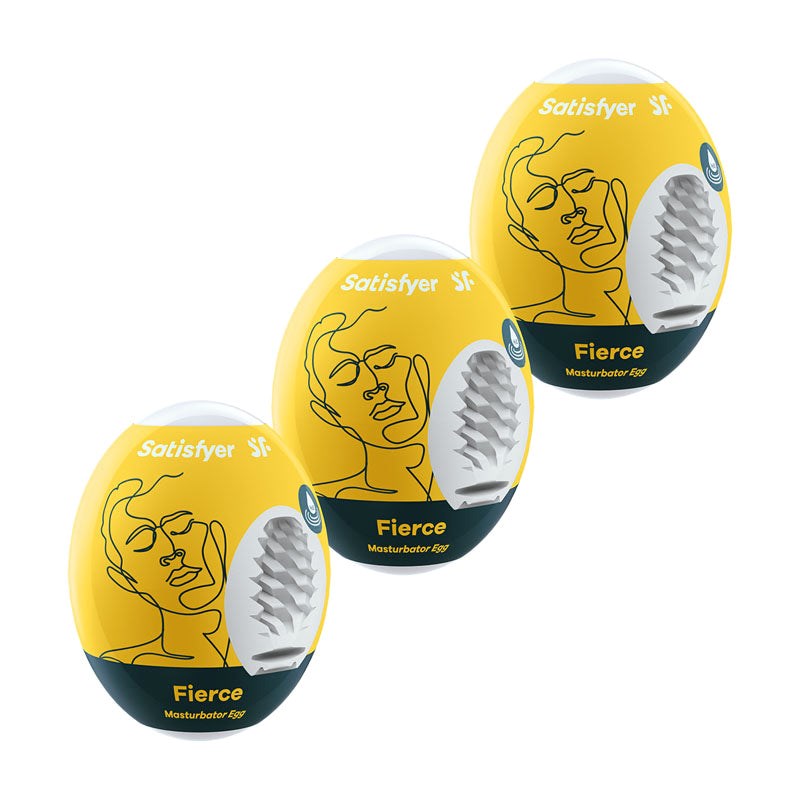 Satisfyer Fierce 3 Pack Male Masturbator Eggs - Masturbators and Strokers