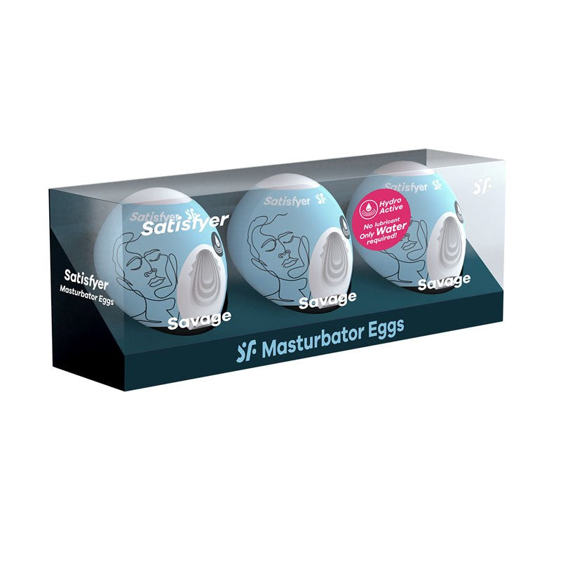 Satisfyer Savage 3 Pack Male Masturbator Eggs - Masturbators and Strokers
