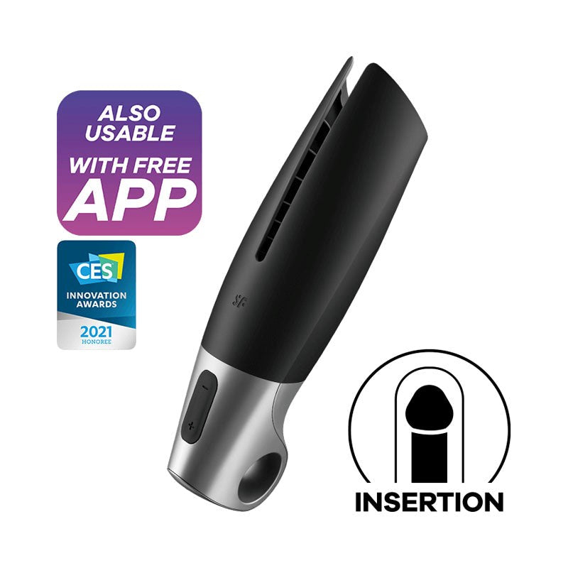 Satisfyer Power App Controlled Male Masturbator - Masturbators and Strokers