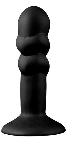 Shove Up 5" Silicone Butt Plug with Suction Cup Black - Butt Plugs