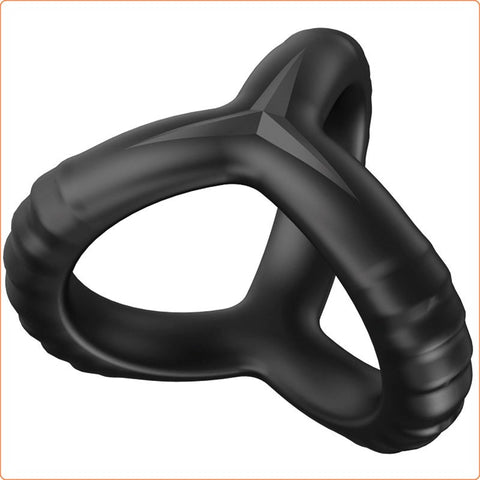 Silicone 3 in 1 Cock Ring - Stretchy Cock Rings