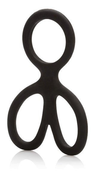 CalExotics Silicone Ball Spreader Erection Enhancer - Stretchy Cock Rings