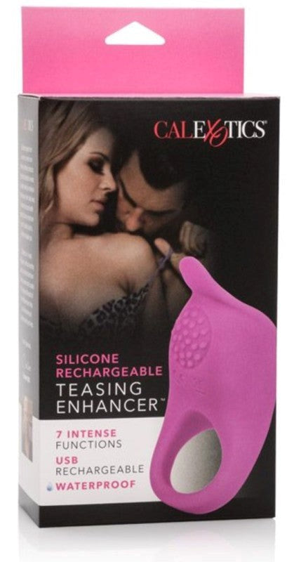 CalExotics Teasing Enhancer Cock Ring Purple - Cock Rings