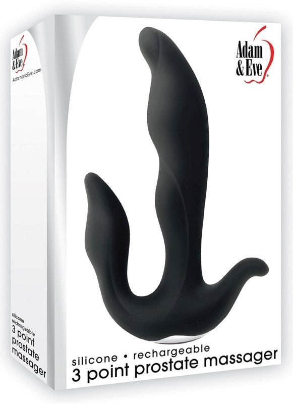 Silicone Rechargeable 3 Point Prostate Massager - - Prostate Toys