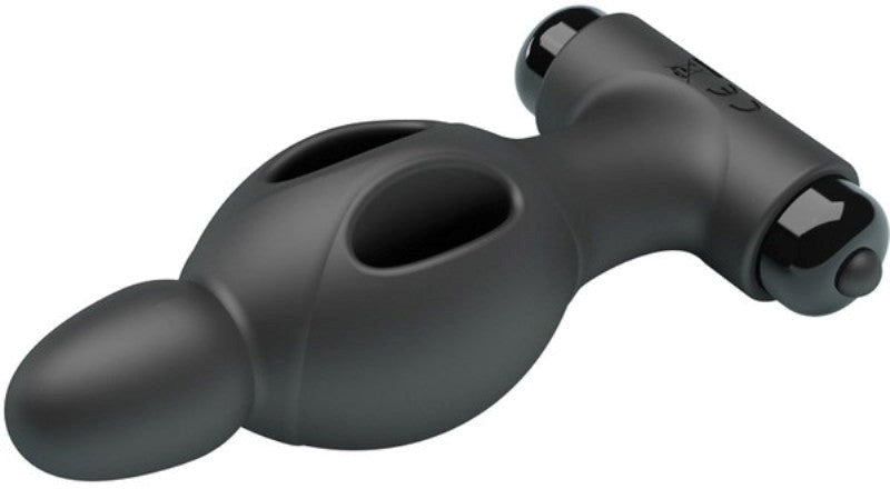 Silicone Rechargeable Vibrating Anal Plug - Black - - Anal Vibrators