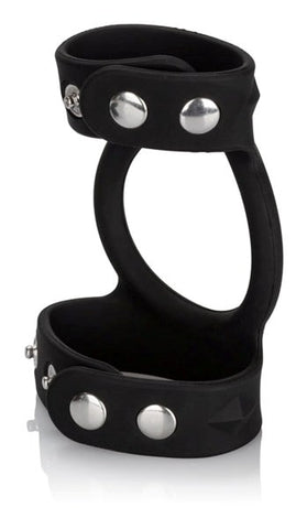 CalExotics Silicone Tri-Snap Male C and B Cage - Stretchy Cock Rings