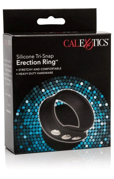 Silicone Tri-Snap Erection Ring - - Stretchy Cock Rings