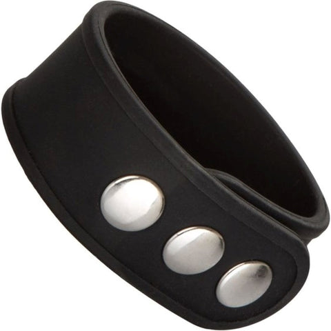 CalExotics Silicone Tri-Snap Erection Enhancer Ring - Stretchy Cock Rings