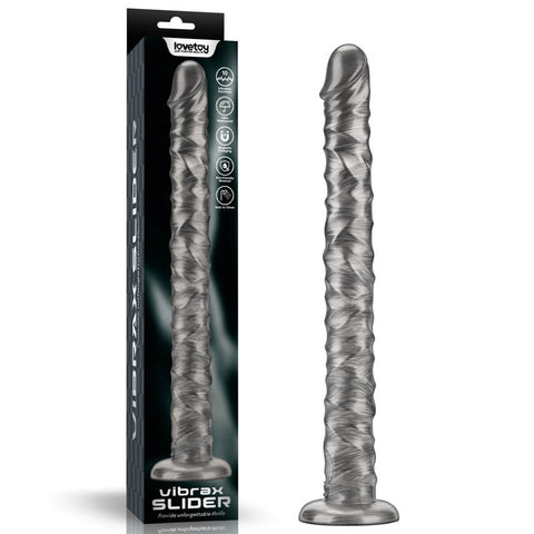 Lovetoy King Sized Vibrax Slider Vibrating Dildo Grey - Vibrating Dildos