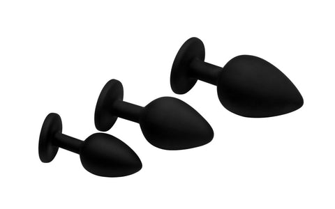 XR Brands Dirty Words 3 Piece Anal Plug Set