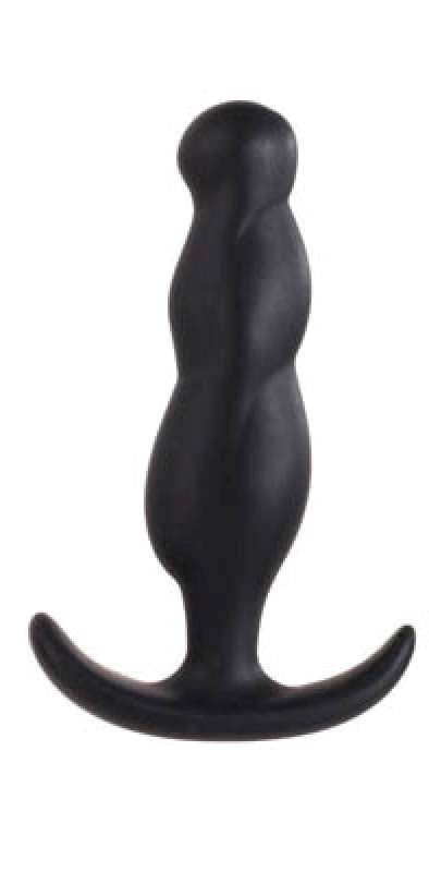 Smiling 4.5 Inch Silicone Butt Plug Black - Butt Plugs