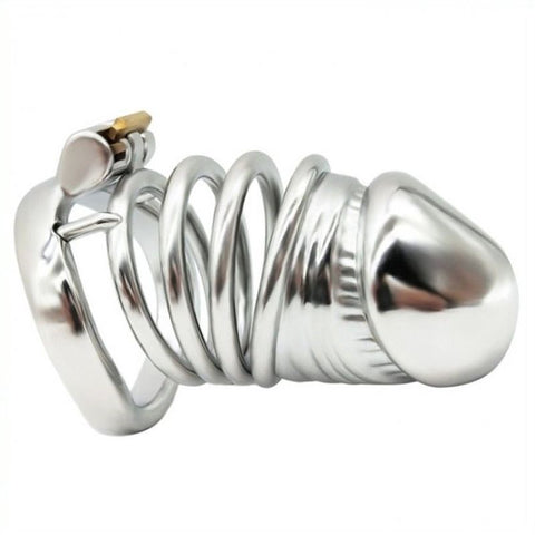 Solid Steel Cock Cage LONG - Male Chastity