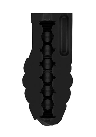 SONO No. 22 Stroker with Vibrating Bullet Black - Masturbators and Strokers