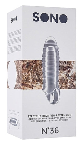 Sono No.36 Stretchy Thick Penis Extension Translucent - Pumps, Extenders and Sleeves
