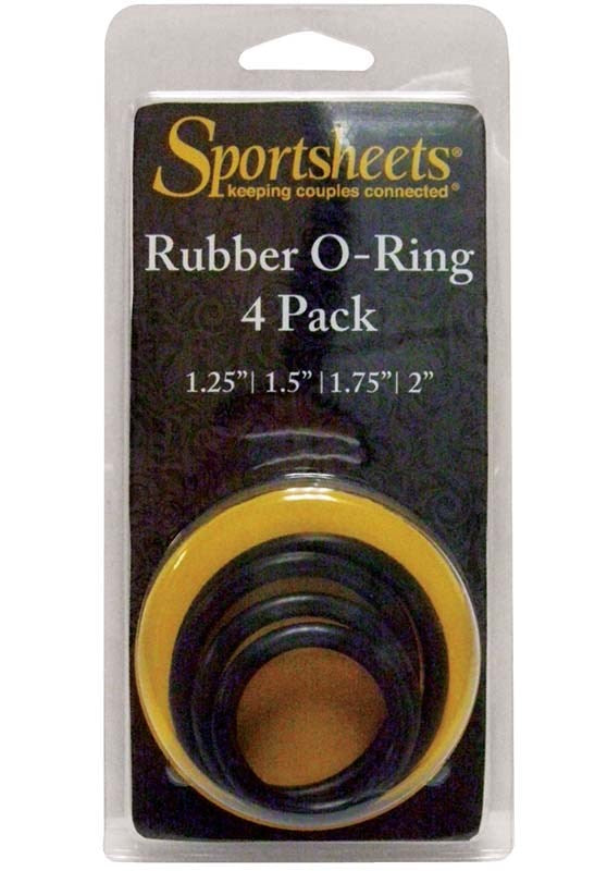 Sportsheets Rubber O-Ring 4 Pack - - Cock Rings