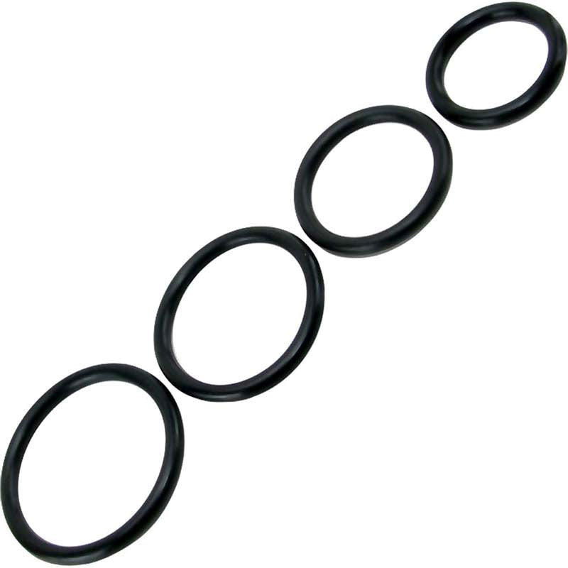 Sportsheets Rubber O-Ring 4 Pack - - Cock Rings