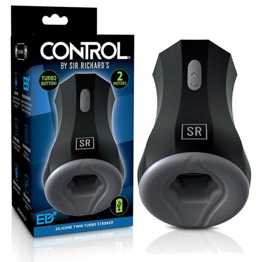 Sir Richards Silicone Twin Turbo Vibrating Male Stroker - Masturbators and Strokers