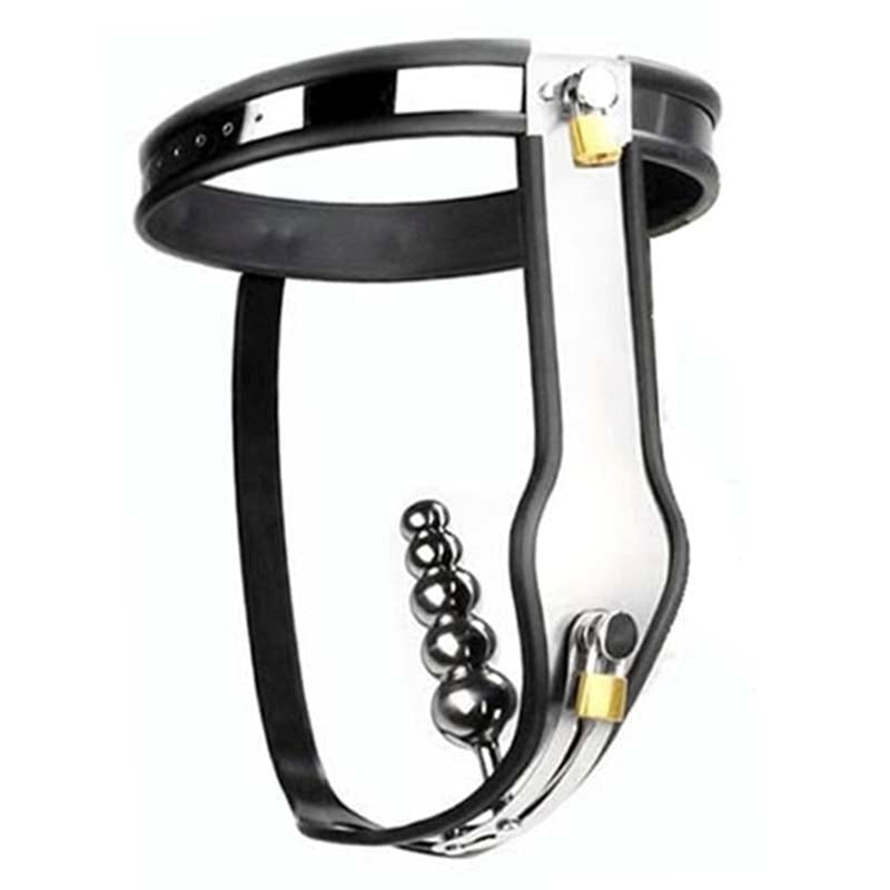 Steel Female Chastity Belt With Plug - - Male Chastity