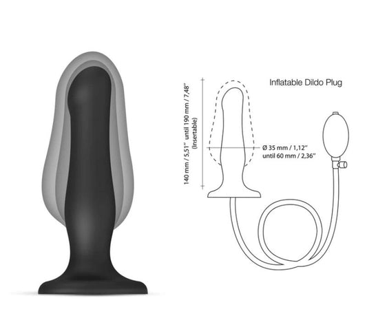 STRAP-ON-ME HYBRID Inflatable Dildo Plug - Anal Dildos