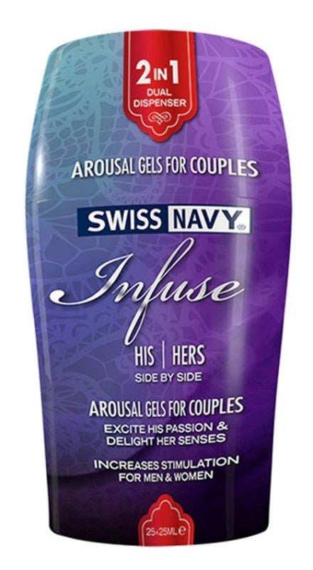 Swiss Navy Infuse 2-In-1 Couple Arousal Gels 50ml - Delay and Excite Sprays