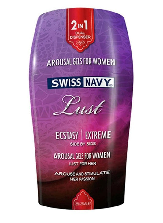 Swiss Navy Lust 2-In-1 Arousal Gels for Women 50ml - Delay and Excite Sprays