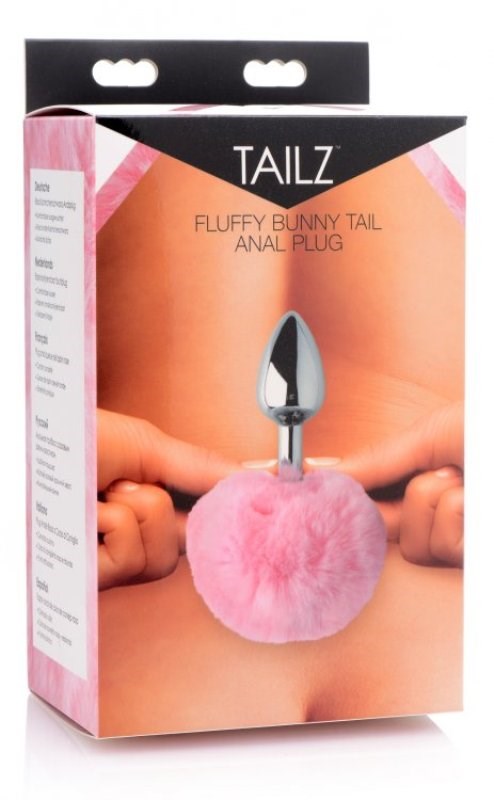 Tailz Faux Fluffy Bunny Tail Anal Plug - - Butt Plugs