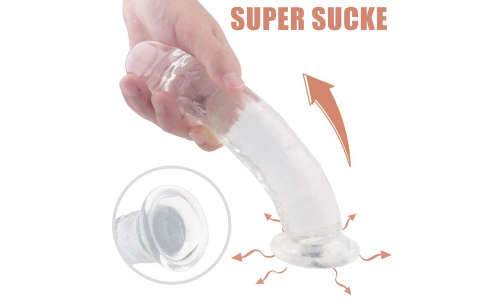 S-Hande Lester Soft Realistic Dong Clear M - - Realistic Dildos