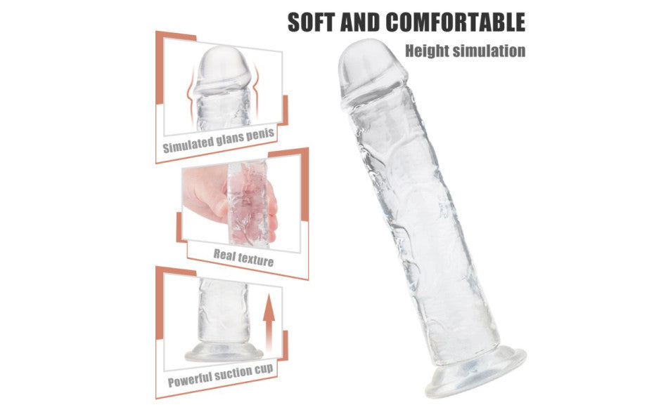 S-Hande Lester Soft Realistic Dong Clear M - - Realistic Dildos