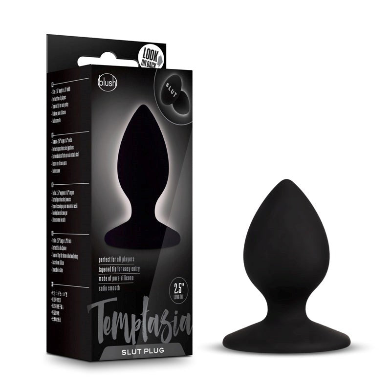 Temptasia Slut Plug Black - - Butt Plugs