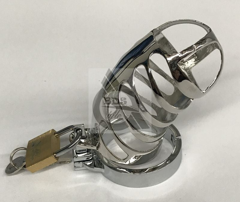 The Protector Ribbed Chastity Device - - Male Chastity