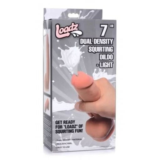 Loadz Dual Density Squirting Dildo With Balls Reservoir 7 Inch - - Realistic Dildos