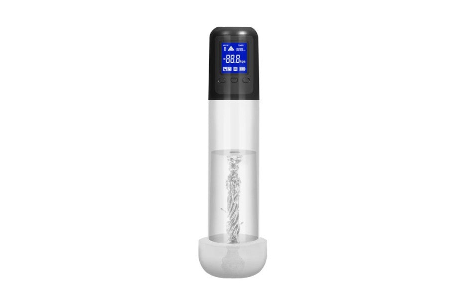 Shots Toys Smart Rechargeable LCD Penis Pump With Sleeve - Penis Pumps And Stretchers