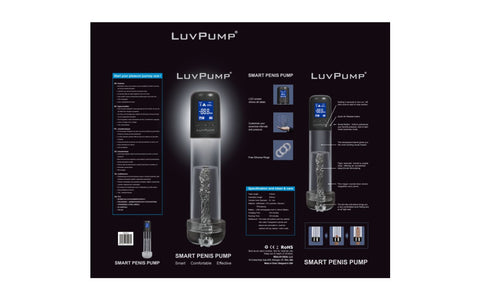 Shots Toys Smart Rechargeable LCD Penis Pump With Sleeve - Penis Pumps And Stretchers
