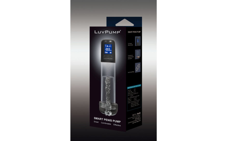 Shots Toys Smart Rechargeable LCD Penis Pump With Sleeve - Penis Pumps And Stretchers