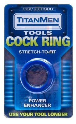 TitanMen Tools Cock Ring Blue - - Stretchy Cock Rings