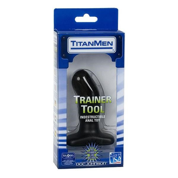 TitanMen Tools Trainer Tool #1, 4.5 Inch Angled Plug - - Butt Plugs