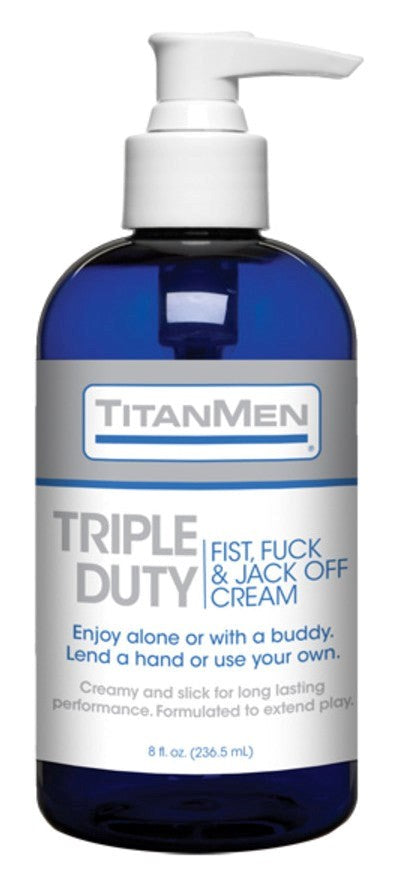 TitanMen Triple Duty Fist Fuck and Jack Off Cream 8 oz - - Adult Toy Cleaner